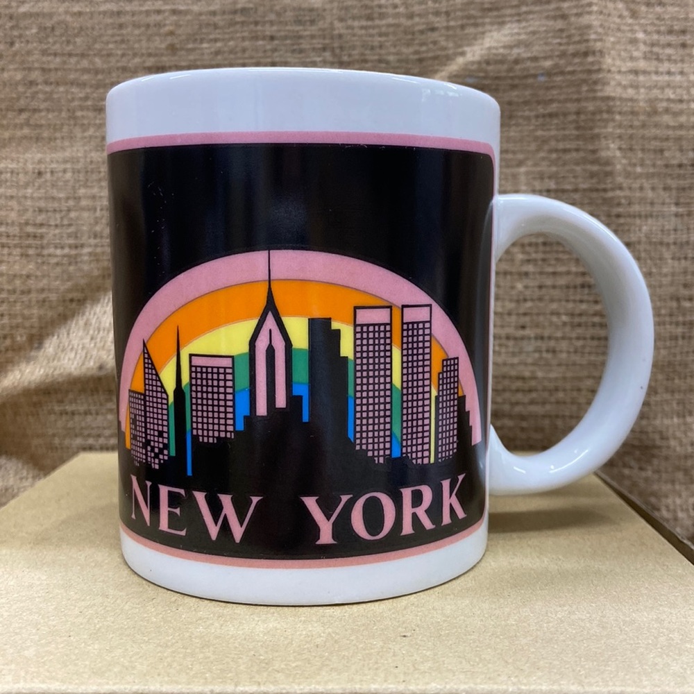 Vintage 1990 New York Skyline Twin Towers Coffee Mug
